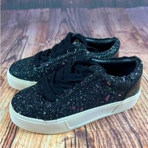 Volatile Kids Black Glitter Sneakers